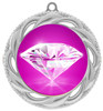  Diamond theme medal.  Silver medal finish.  Choice of 8 designs. Includes free engraving and neck ribbon  (938s