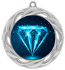  Diamond theme medal.  Silver medal finish.  Choice of 8 designs. Includes free engraving and neck ribbon  (938s