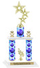 Disco theme 2-Column trophy.  Numerous trophy heights and figures available  (001