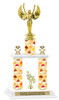 Cupcake  theme 2-Column trophy.  Numerous trophy heights and figures available  (001