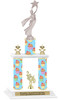 Cupcake  theme 2-Column trophy.  Numerous trophy heights and figures available  (004