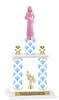 Diamond theme 2-Column trophy.  Numerous trophy heights and figures available  (001
