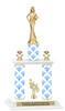 Diamond theme 2-Column trophy.  Numerous trophy heights and figures available  (001