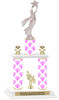 Diamond theme 2-Column trophy.  Numerous trophy heights and figures available  (002