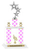 Diamond theme 2-Column trophy.  Numerous trophy heights and figures available  (002