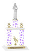 Diamond theme 2-Column trophy.  Numerous trophy heights and figures available  (003