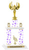 Diamond theme 2-Column trophy.  Numerous trophy heights and figures available  (003