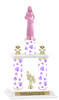 Diamond theme 2-Column trophy.  Numerous trophy heights and figures available  (003