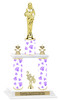 Diamond theme 2-Column trophy.  Numerous trophy heights and figures available  (003