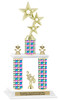 Sequin  theme 2-Column trophy.  Numerous trophy heights and figures available  (002