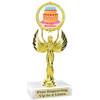 Birthday theme trophy with choice of art work. Great party favor!  6" tall  (80087