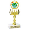 Kids Birthday theme trophy with choice of art work. Great party favor!  6" tall  (80087