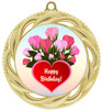 Birthday  theme medal.  Choice of 8 designs.  Includes free engraving and neck ribbon.  (bday - 938g