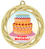 Birthday  theme medal.  Choice of 8 designs.  Includes free engraving and neck ribbon.  (bday - 938g