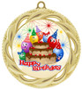 Kids Birthday  theme medal.  Choice of 8 designs.  Includes free engraving and neck ribbon.  (bday - 938g