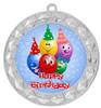 Kids Birthday  theme medal.  Choice of 8 designs.  Includes free engraving and neck ribbon.  (bday - 935s