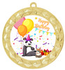 Kids Birthday  theme medal.  Choice of 8 designs.  Includes free engraving and neck ribbon.  (bday - 935g