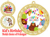 Kids Birthday  theme medal.  Choice of 8 designs.  Includes free engraving and neck ribbon.  (bday - 935g