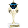Super Star theme trophy with choice of art work.   6" tall  (7517