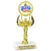 Super Star theme trophy with choice of art work.   6" tall  (80087