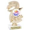  Super Star theme trophy with choice of art work.   6" tall  (h300