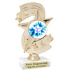  Super Star theme trophy with choice of art work.   6" tall  (h300
