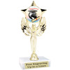 Graduation theme  trophy with choice of art work.   6" tall  7517