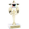 Graduation theme  trophy with choice of art work.   6" tall  7517