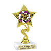 Student Encouragement  theme  trophy with choice of art work.   6" tall  80106
