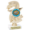 Student Encouragement  theme  trophy with choice of art work.   6" tall  h300