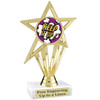 Student Encouragement  theme  trophy with choice of art work.   6" tall  ph30