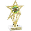 Student Encouragement  theme  trophy with choice of art work.   6" tall  ph30