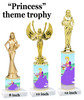 NEW!  Princess theme trophy.  Choice of 3 heights with numerous figures available.  (design 002