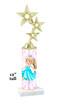 NEW!  Princess theme trophy.  Choice of 3 heights with numerous figures available.  (design 004