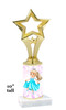 NEW!  Princess theme trophy.  Choice of 3 heights with numerous figures available.  (design 004