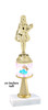 NEW!  Princess theme trophy.  Choice of 3 heights with numerous figures available. (stem 002