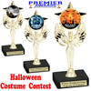 6" tall  Halloween Costume Contest theme trophy.  Choice of art work and base.  9 designs available. 7517