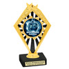 6" tall  Halloween Costume Contest theme trophy.  Choice of art work and base.  9 designs available. 92656