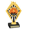 6" tall  Halloween Costume Contest theme trophy.  Choice of art work and base.  9 designs available. 92656