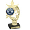 6" tall  Halloween Costume Contest theme trophy.  Choice of art work and base.  9 designs available. h208