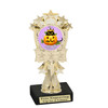 6" tall  Halloween Costume Contest theme trophy.  Choice of art work and base.  9 designs available. mf3260