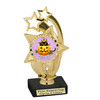 6" tall  Halloween Costume Contest theme trophy.  Choice of art work and base.  9 designs available. ph55