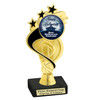 6" tall  Halloween Costume Contest theme trophy.  Choice of art work and base.  9 designs available. ph106