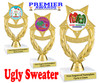  Ugly Christmas Sweater Trophy.   6 " tall.  Includes free engraving.   A Premier exclusive design!  ph97