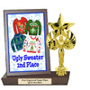 Ugly Sweater Plaque and Trophy.  Perfect for your Holiday parties, events, pageants and more...   2nd Place