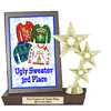 Ugly Sweater Plaque and Trophy.  Perfect for your Holiday parties, events, pageants and more...   3rd  Place