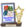 Ugly Sweater Plaque and Trophy.  Perfect for your Holiday parties, events, pageants and more...   3rd  Place