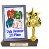 Ugly Sweater Plaque and Trophy.  Perfect for your Holiday parties, events, pageants and more...   3rd  Place