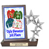 Ugly Sweater Plaque and Trophy.  Perfect for your Holiday parties, events, pageants and more...   3rd  Place