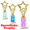 Snowflake theme trophy.  Great for you Winter themed events! Open Star